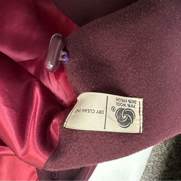 Vintage Union Made Wool toggle button trench - Picture 6 of 10